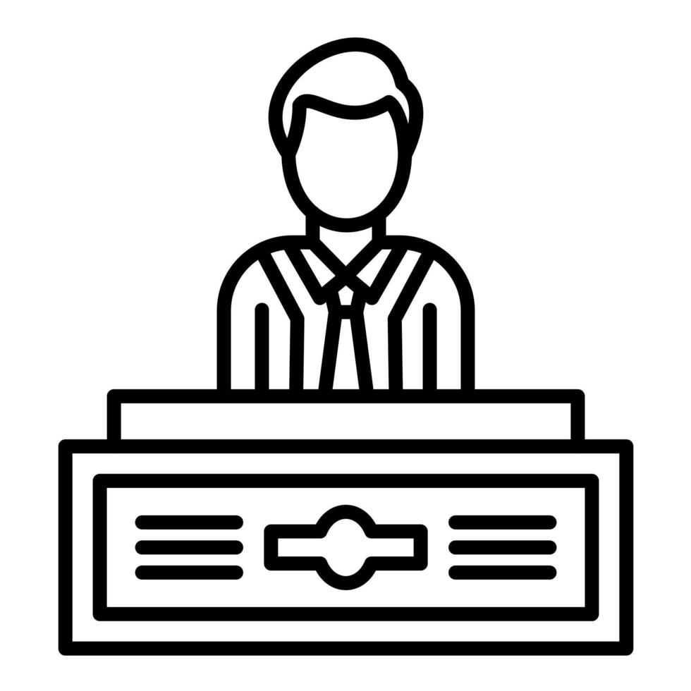 Reception Line Icon vector