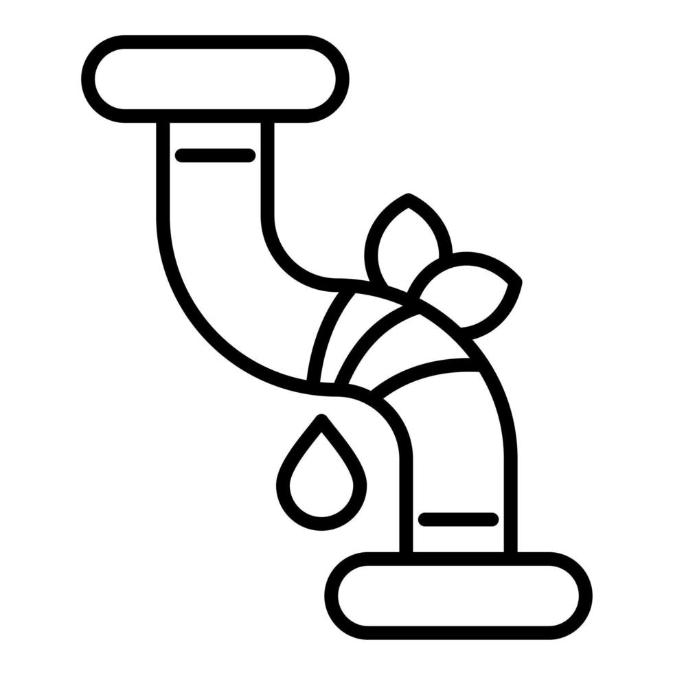 Pipe Fixing Line Icon vector