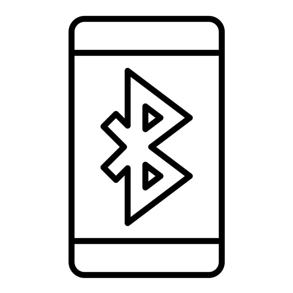Bluetooth Line Icon vector