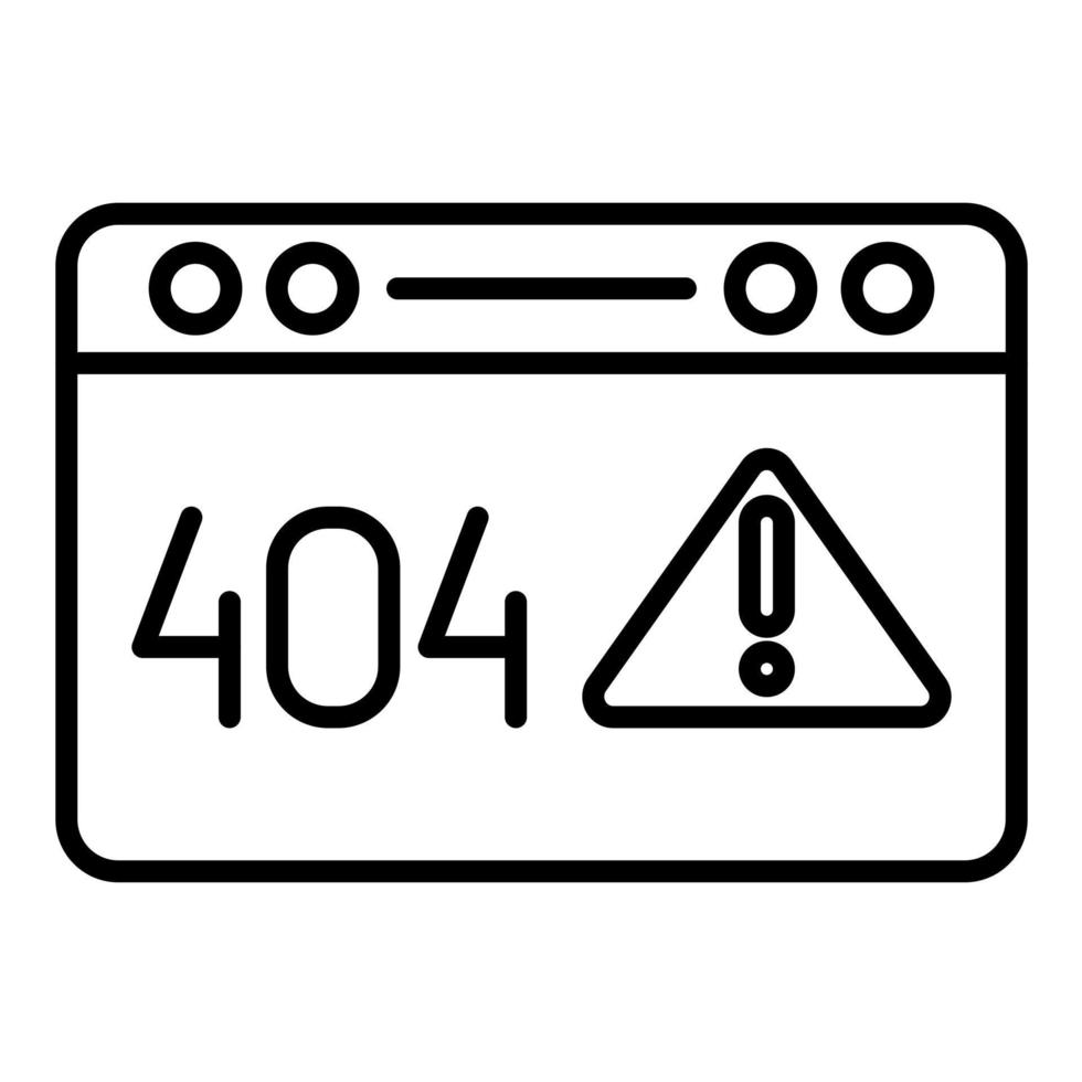 Internet Server Error Line Icon vector