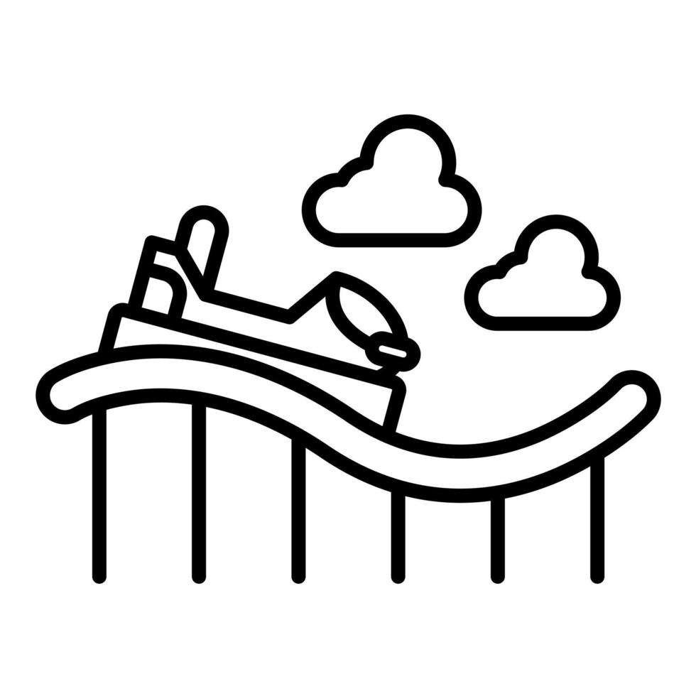 Roller Coaster Line Icon vector