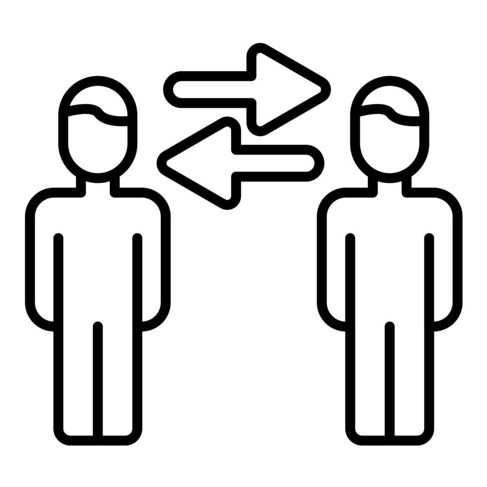 Differentiation Line Icon vector