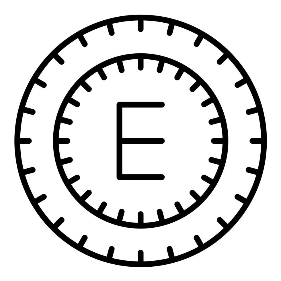 E Shot Line Icon vector