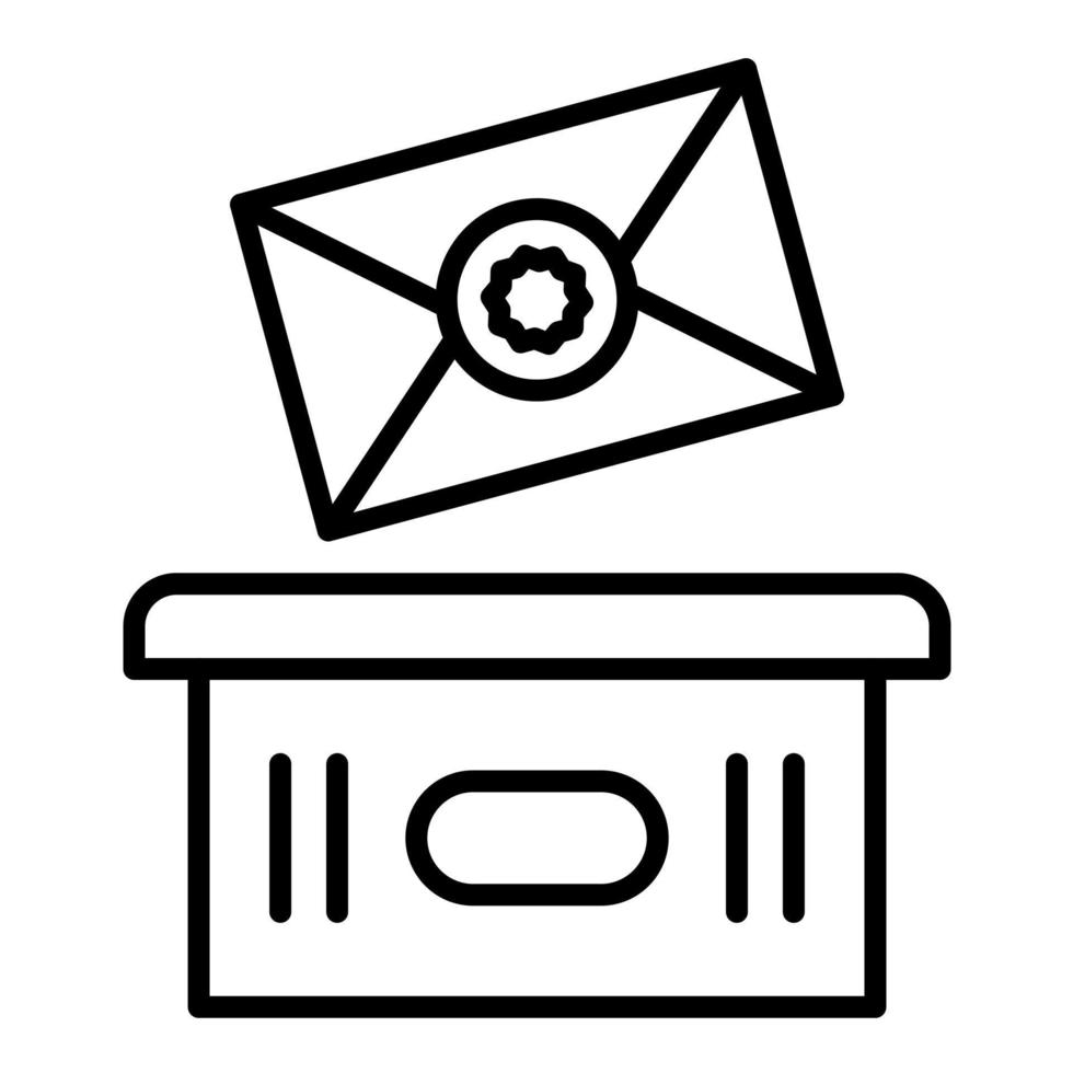 Voting Line Icon vector