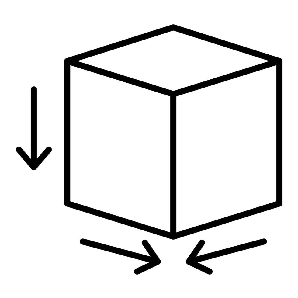 Cube Line Icon vector