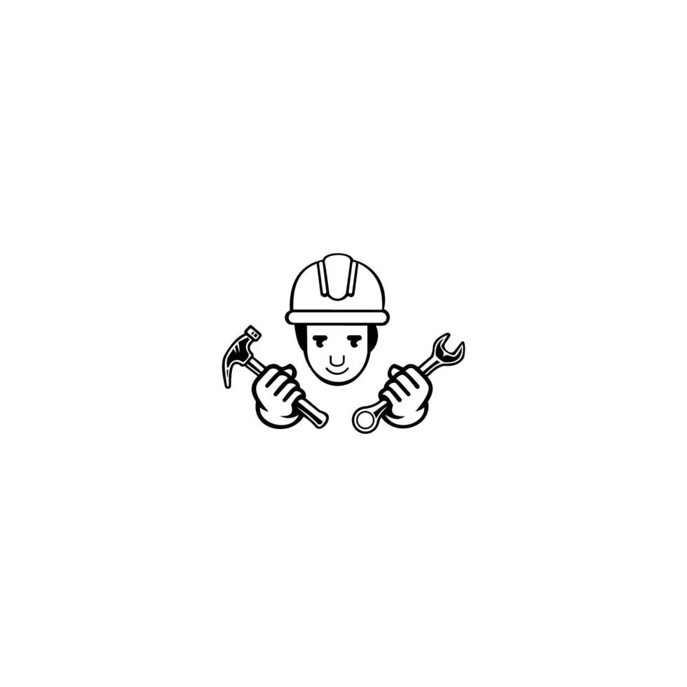 Engineer Logo Design Template. suitable for company logo, print, digital, icon, apps, and other marketing material purpose vector