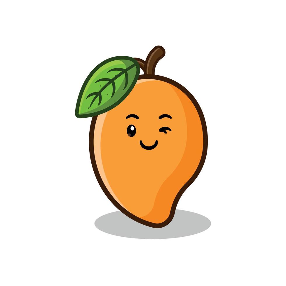 cool mango fruit cartoon illustration . 14731356 Vector Art at Vecteezy