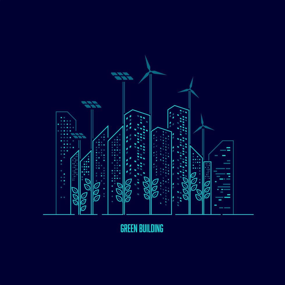 green building concept vector