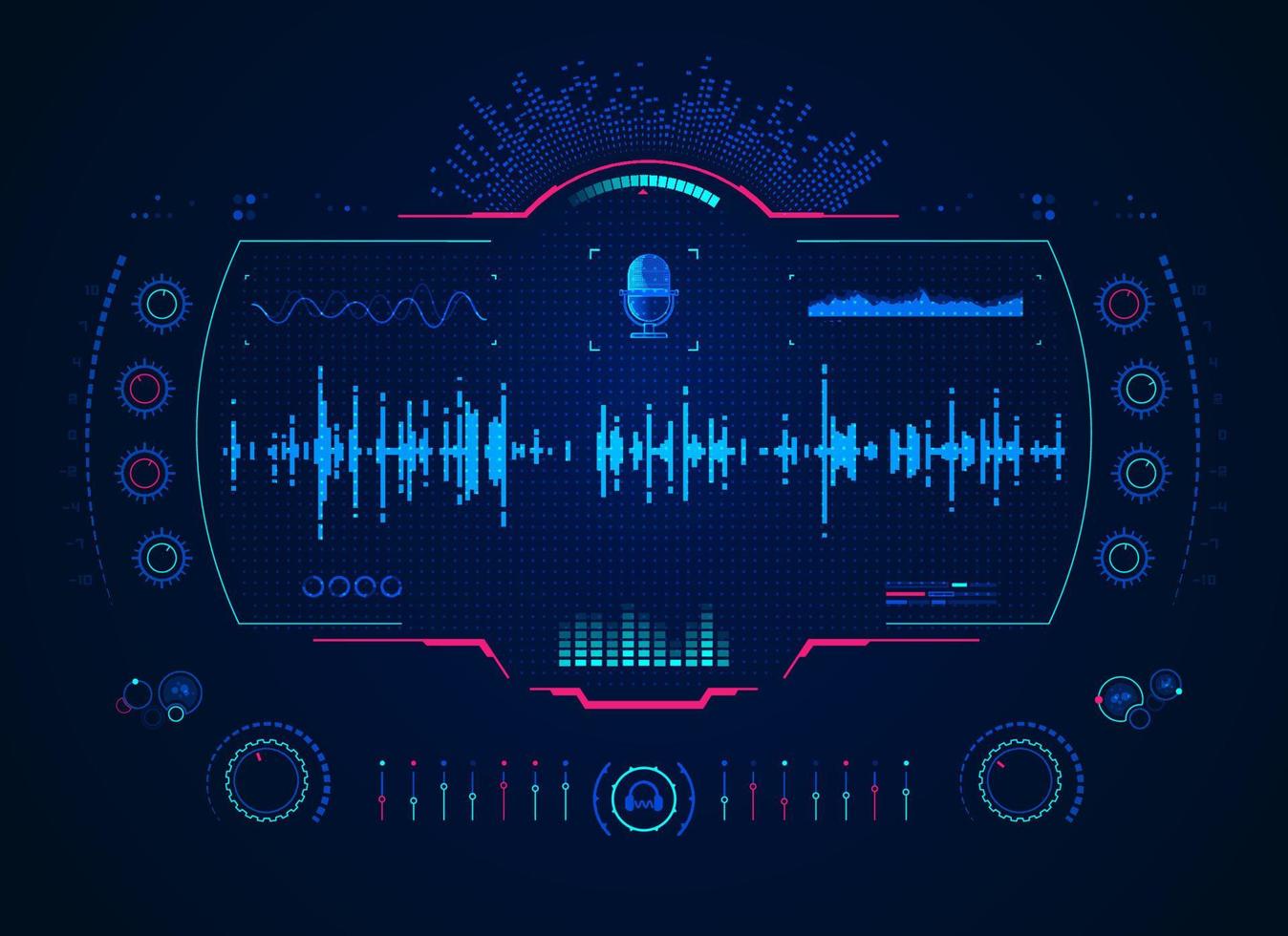 sound engineer interface vector