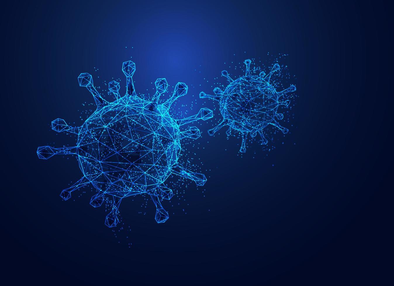 polygon virus theme vector