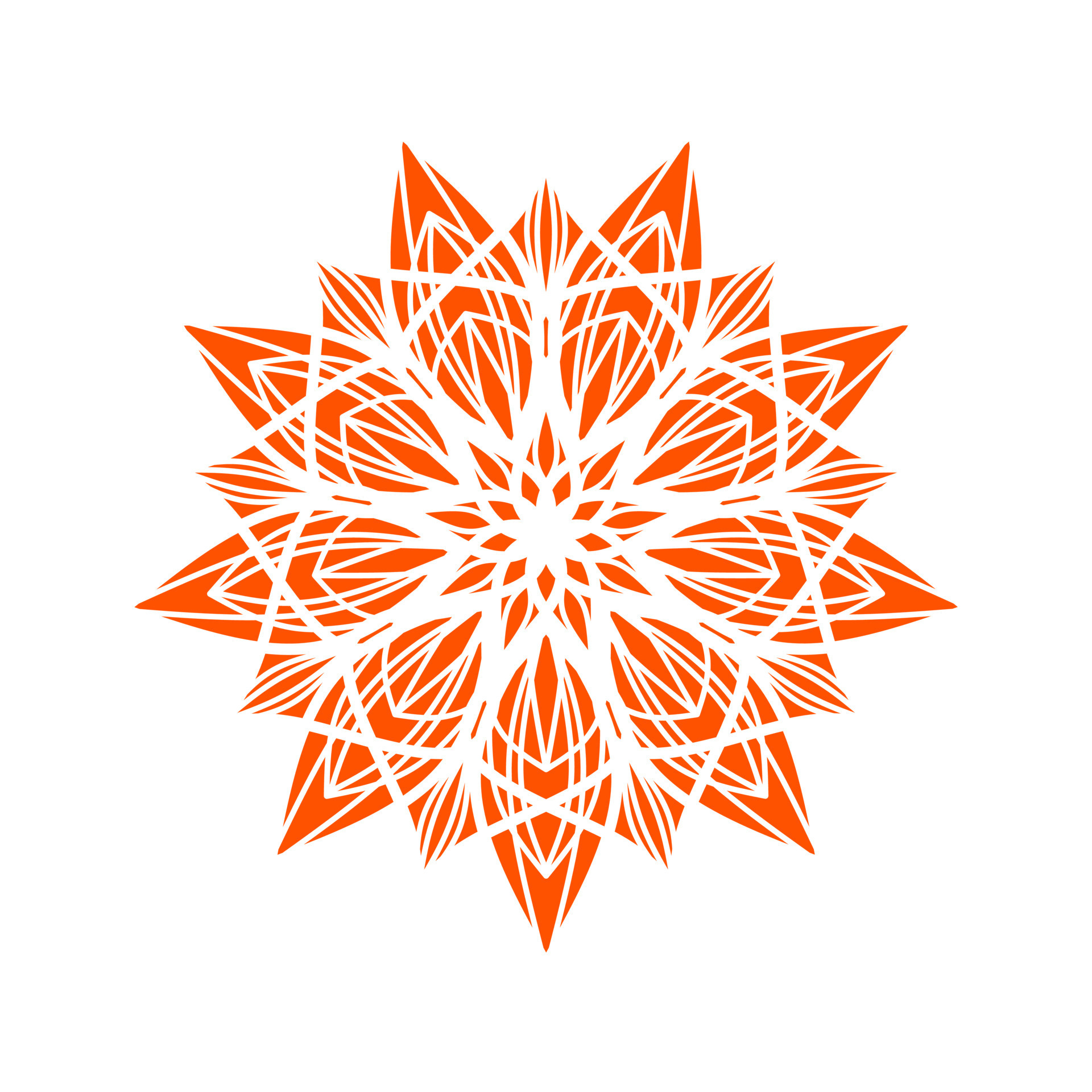 ornamental orange mandala vector illustration. ornamental mandala