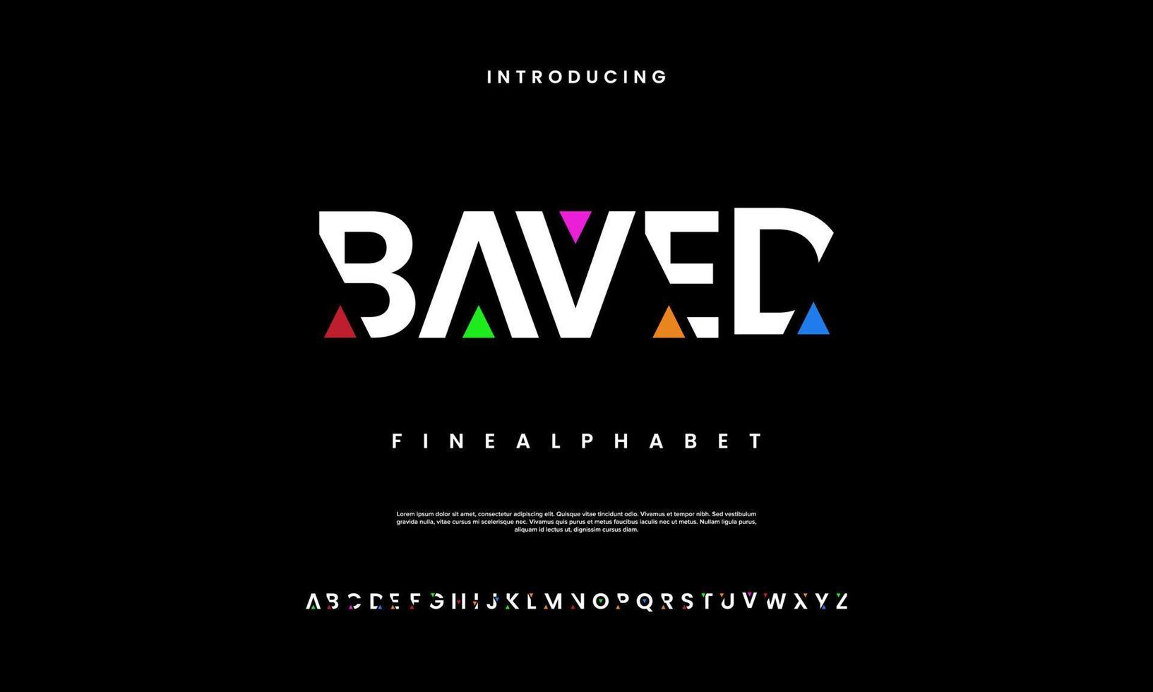 Baved modern abstract digital alphabet font. Minimal technology typography, Creative urban sport fashion futuristic font and with numbers. vector illustration