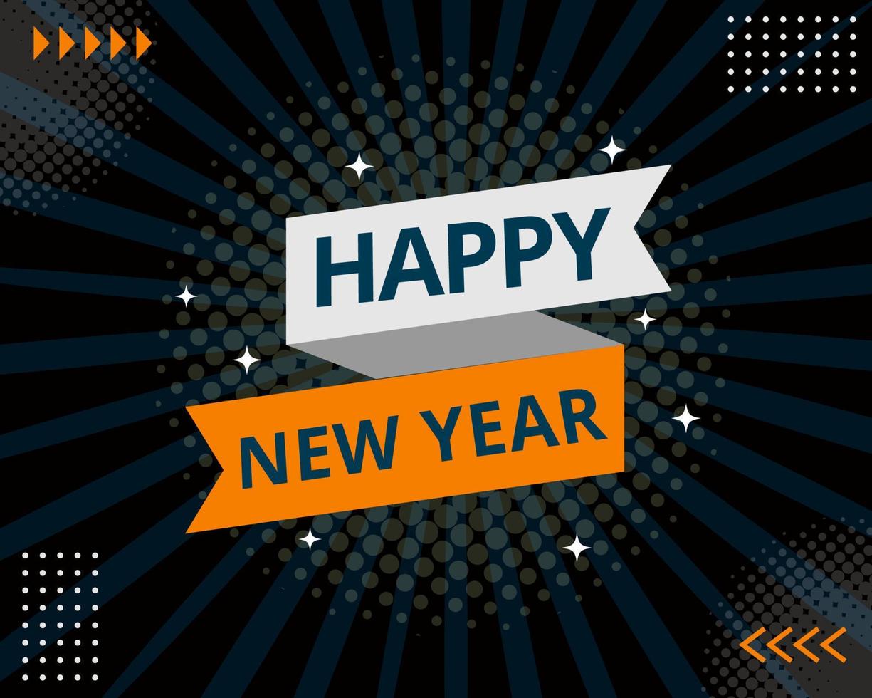 Happy new year template sale banner advertising flyer promotion. Business concept vector illustration