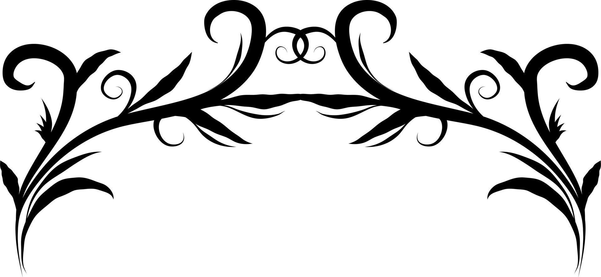 Calligraphic swirl border elements vector