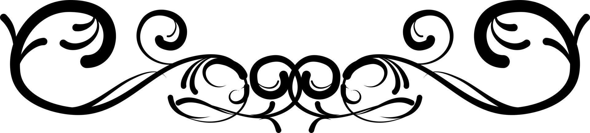 Calligraphic swirl border elements vector