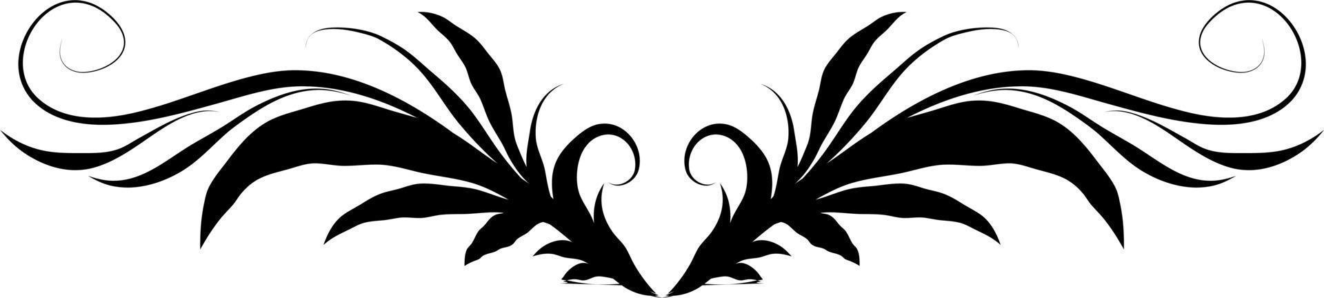 Calligraphic swirl border elements vector