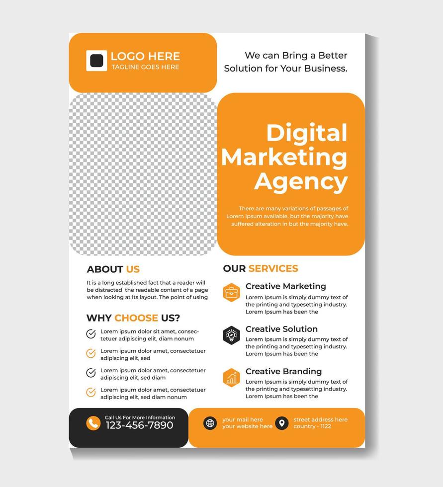 Corporate Business Flyer Design Vector Template. Modern Layout Design. Brochure Design. Business Design Pro Vector