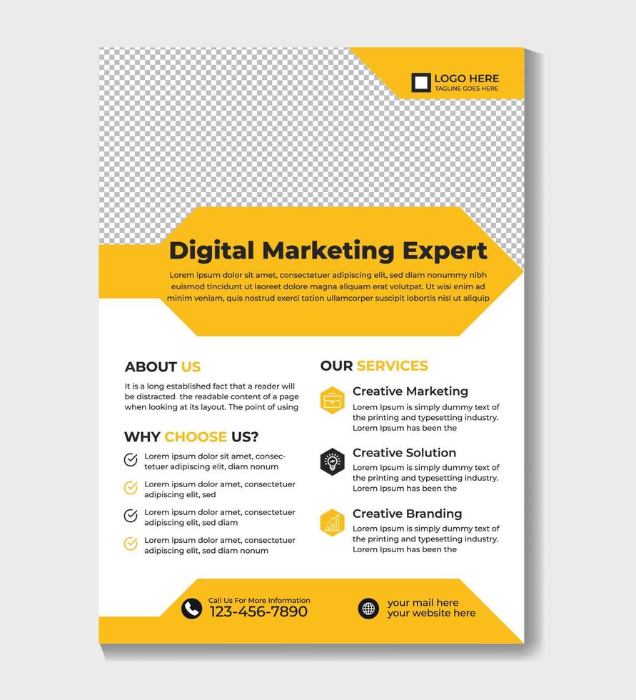 Business Flyer Design Vector Template Modern Layout Design Corporate Flyer Design Pro Vector