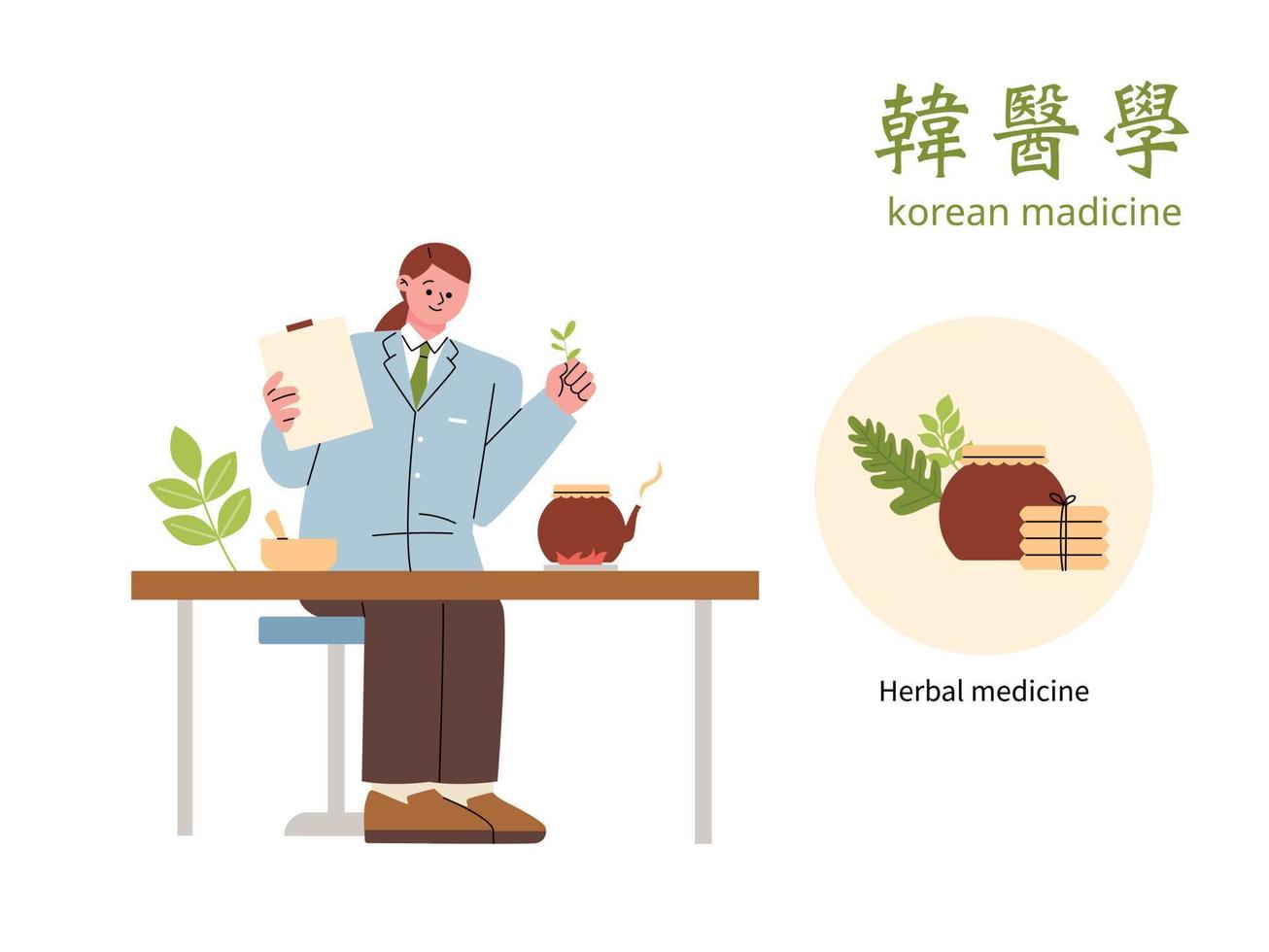 A doctor is prescribing herbal herbs. 14732041 Vector Art at Vecteezy
