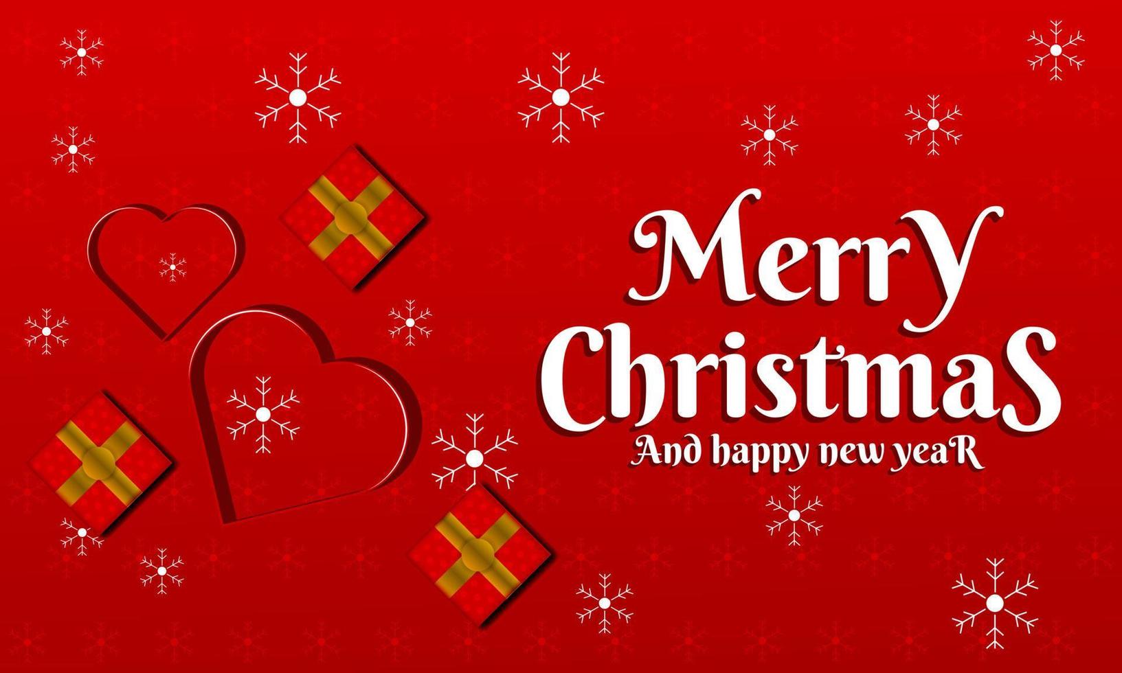 Merry Christmas Background, Design a happy new year greeting card and merry christmas in winter vector