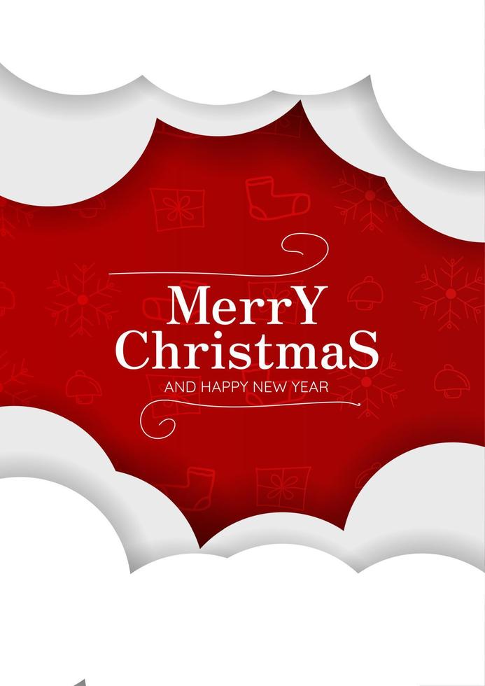 Merry Christmas Background, Design a happy new year greeting card and merry christmas in winter vector