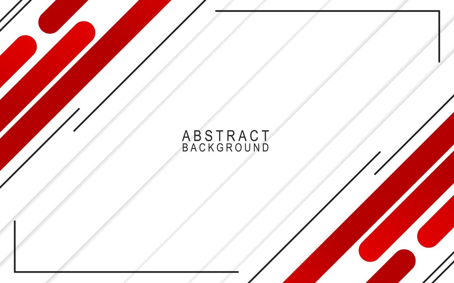 diseño de fondo de banner abstracto rojo y blanco vector