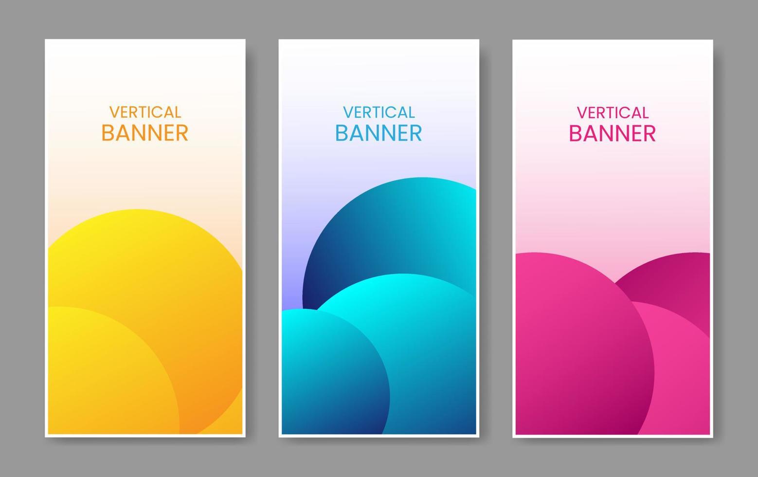 forma de geometría de colección de negocios de banner vertical vector