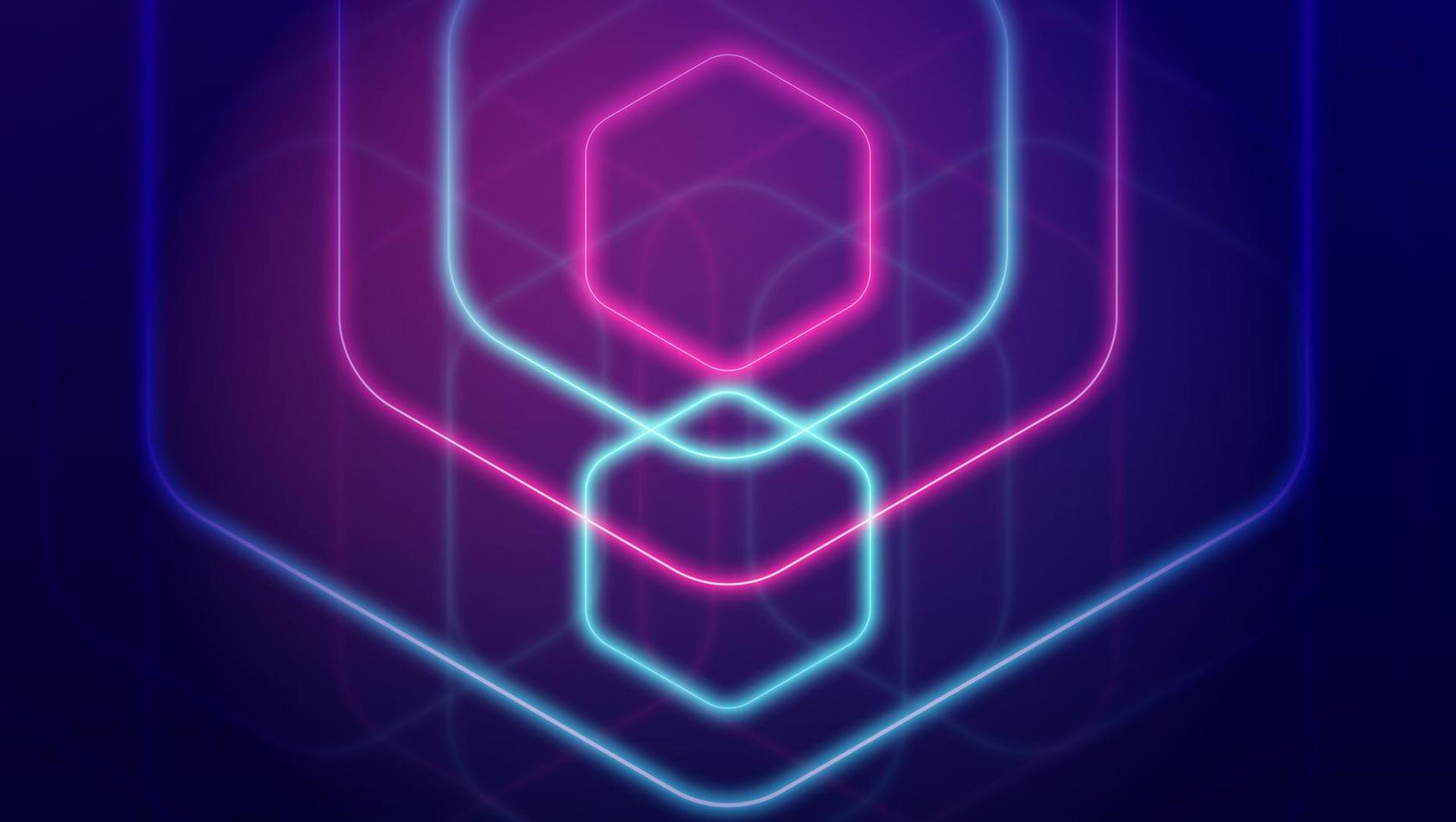 neon geometry background vector