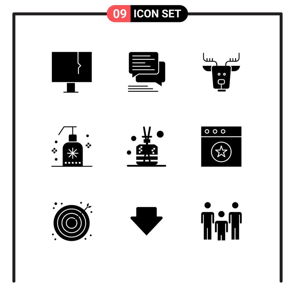 User Interface Pack of 9 Basic Solid Glyphs of spa foam sms cleaning canada Editable Vector Design Elements