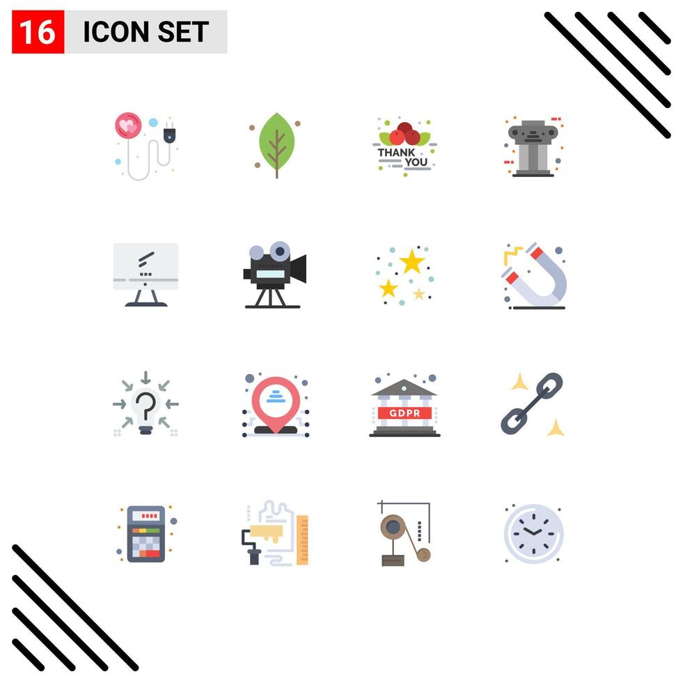 Stock Vector Icon Pack of 16 Line Signs and Symbols for computer column cherry ancient greek Editable Pack of Creative Vector Design Elements