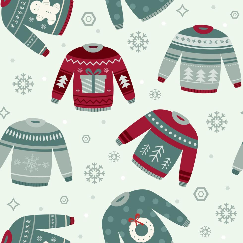 Ugly Sweaters Seamless vector