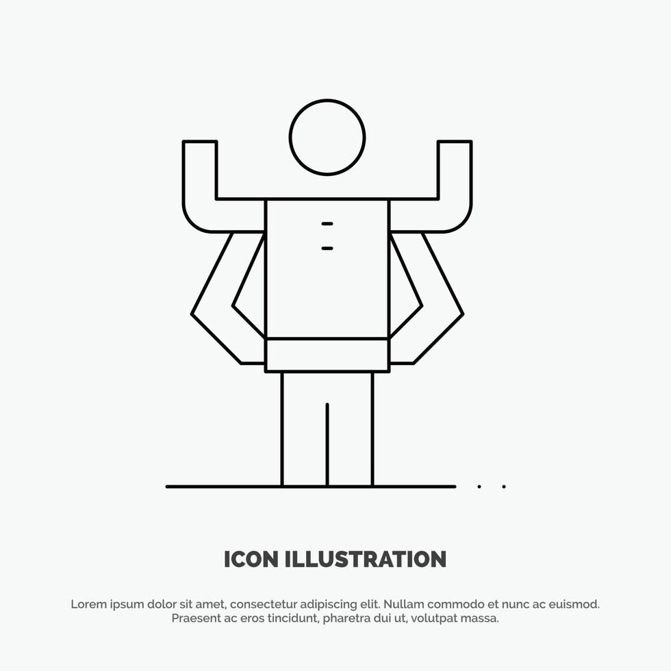 Ability Human Multitask Organization Line Icon Vector