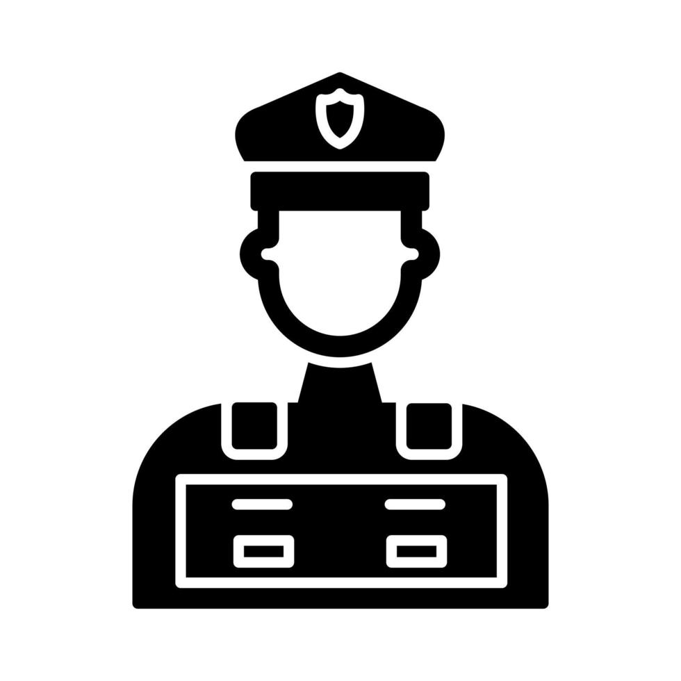 icono de vector de hombre de policía