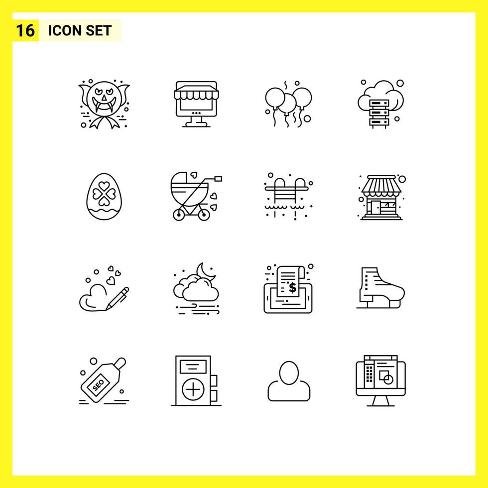 Editable Vector Line Pack of 16 Simple Outlines of egg storage online server india Editable Vector Design Elements