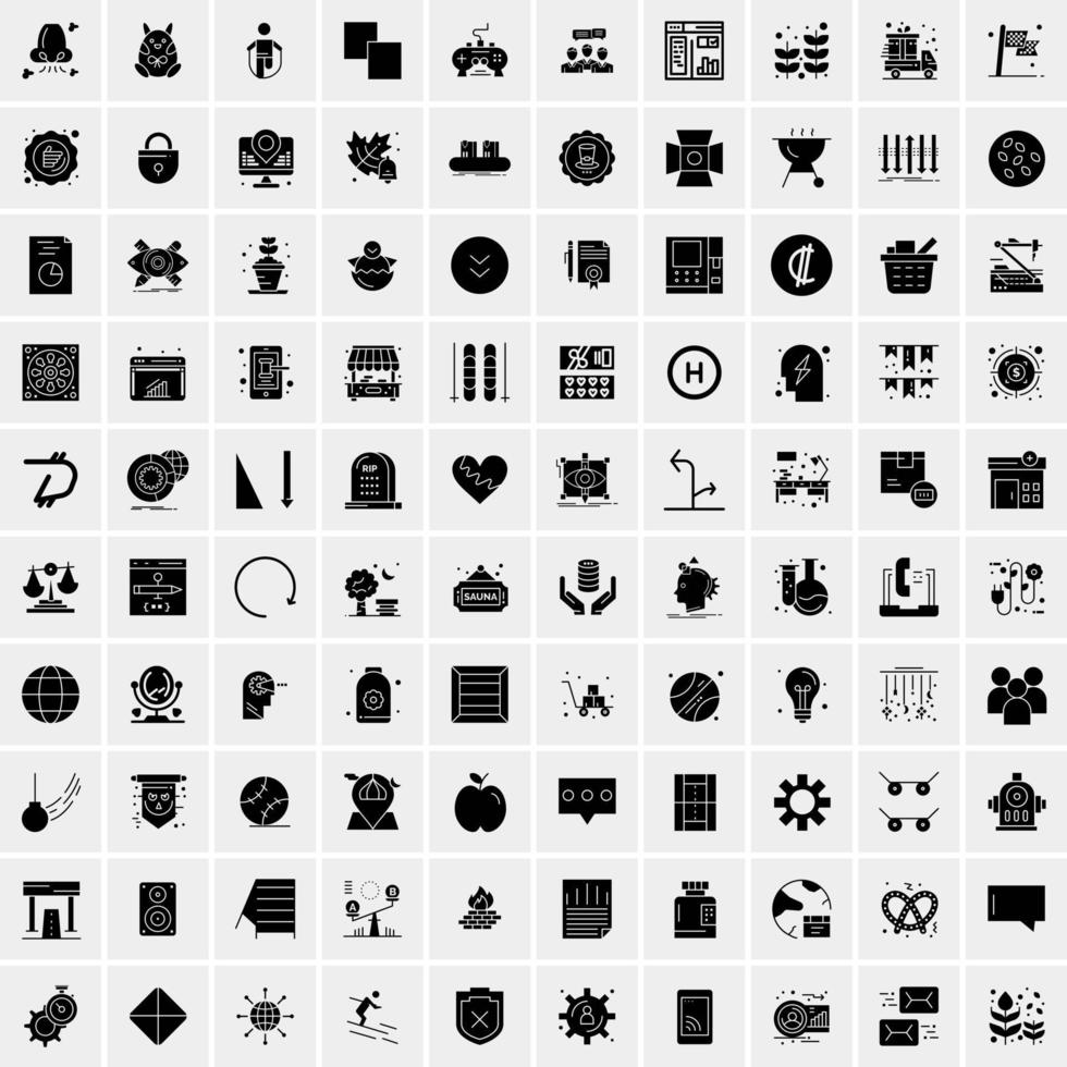 Set of 100 Universal Icons vector