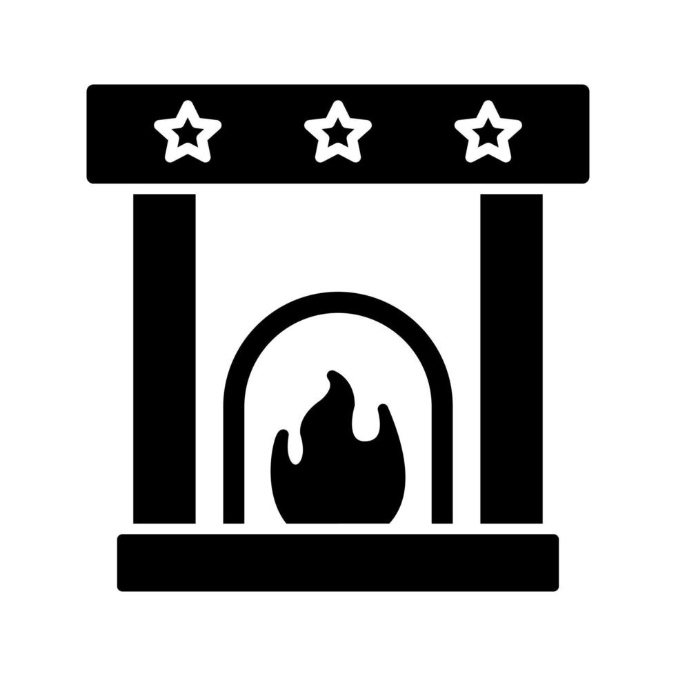 Fireplace Vector Icon