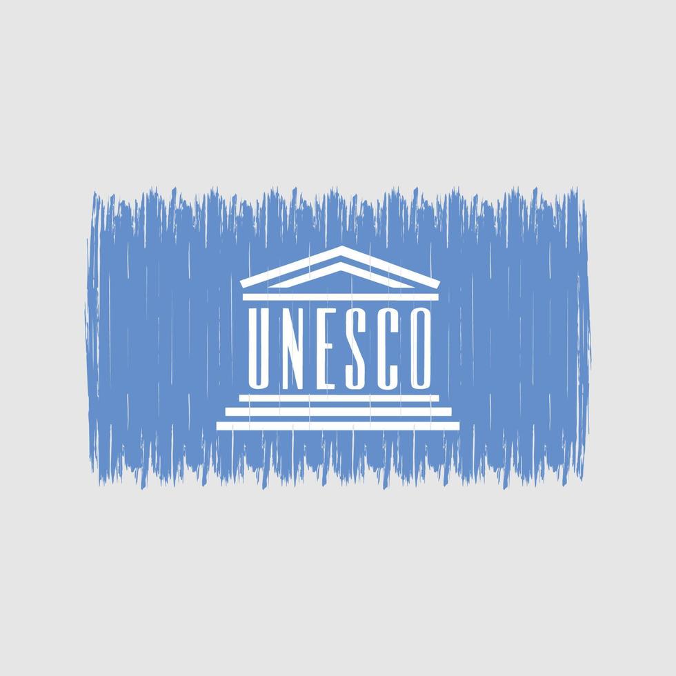 Unesco Flag Brush vector