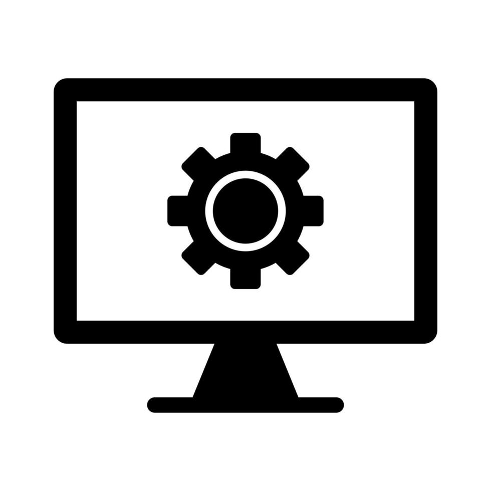 Monitor Screen Vector Icon