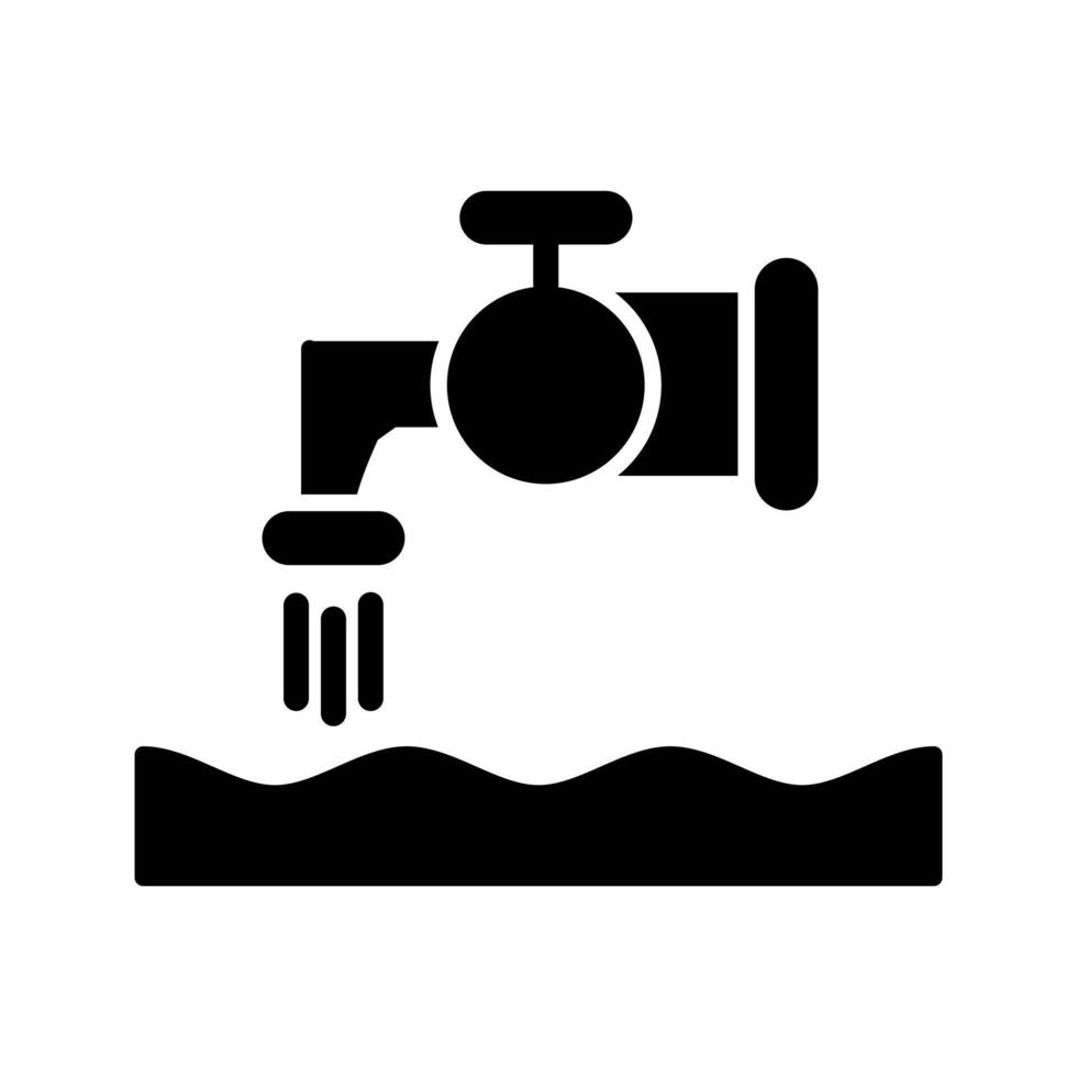 icono de vector de casa de agua