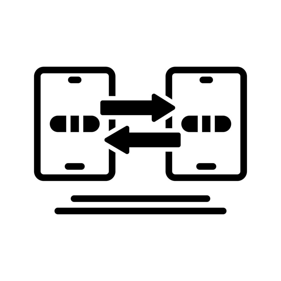 icono de vector de sincronización de datos