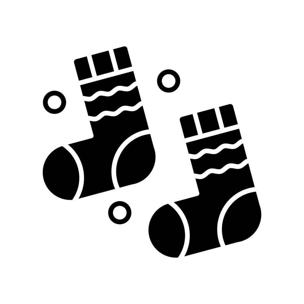 icono de vector de calcetines de invierno