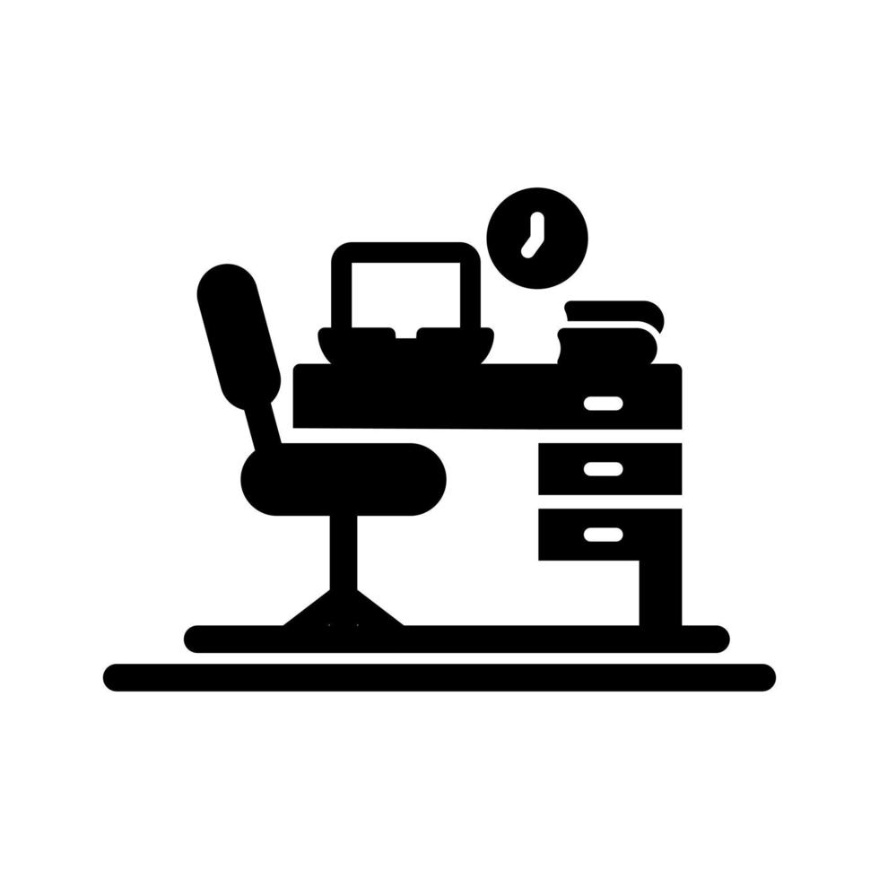 icono de vector de escritorio de oficina