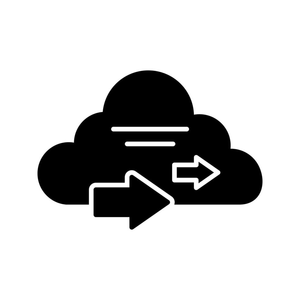 icono de vector de computación en la nube