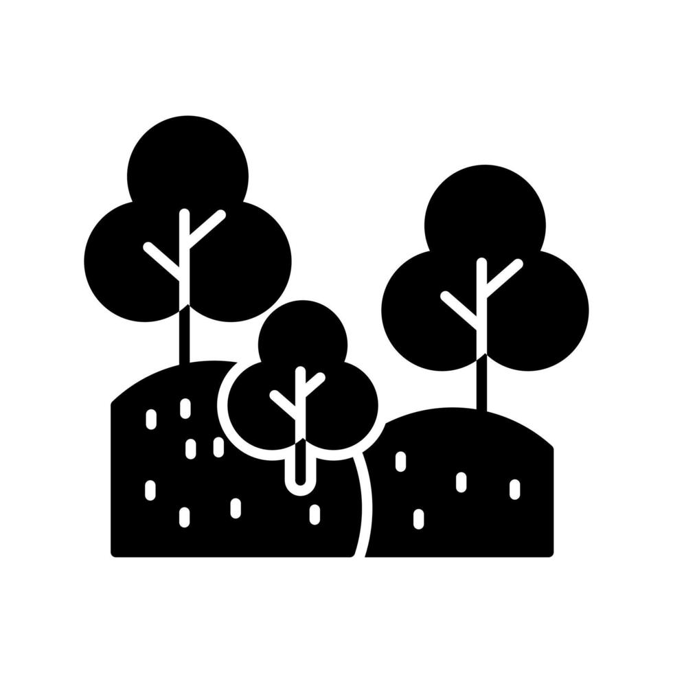 icono de vector de bosque