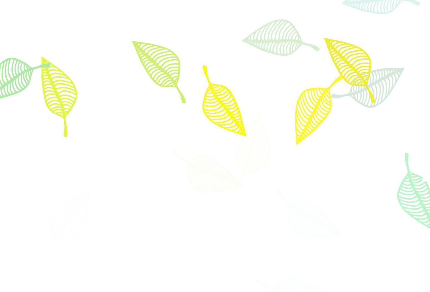 Light Green, Yellow vector doodle pattern.