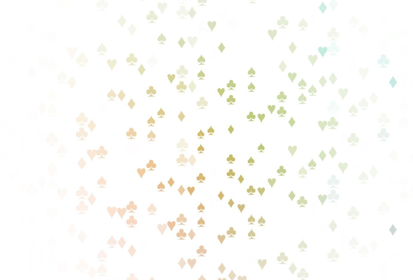 Light Green, Red vector template with poker symbols.
