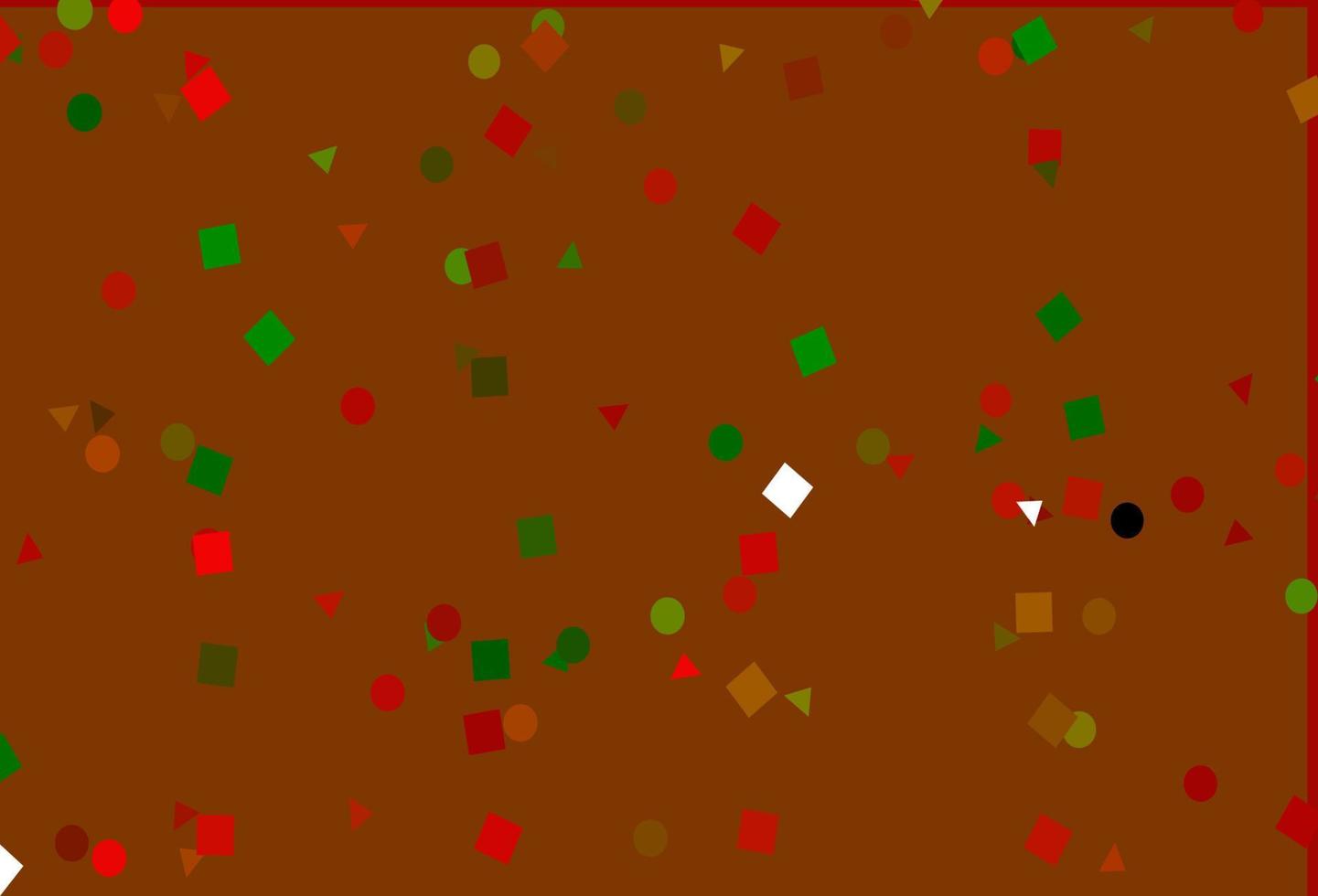 Light Green, Red vector background with triangles, circles, cubes.