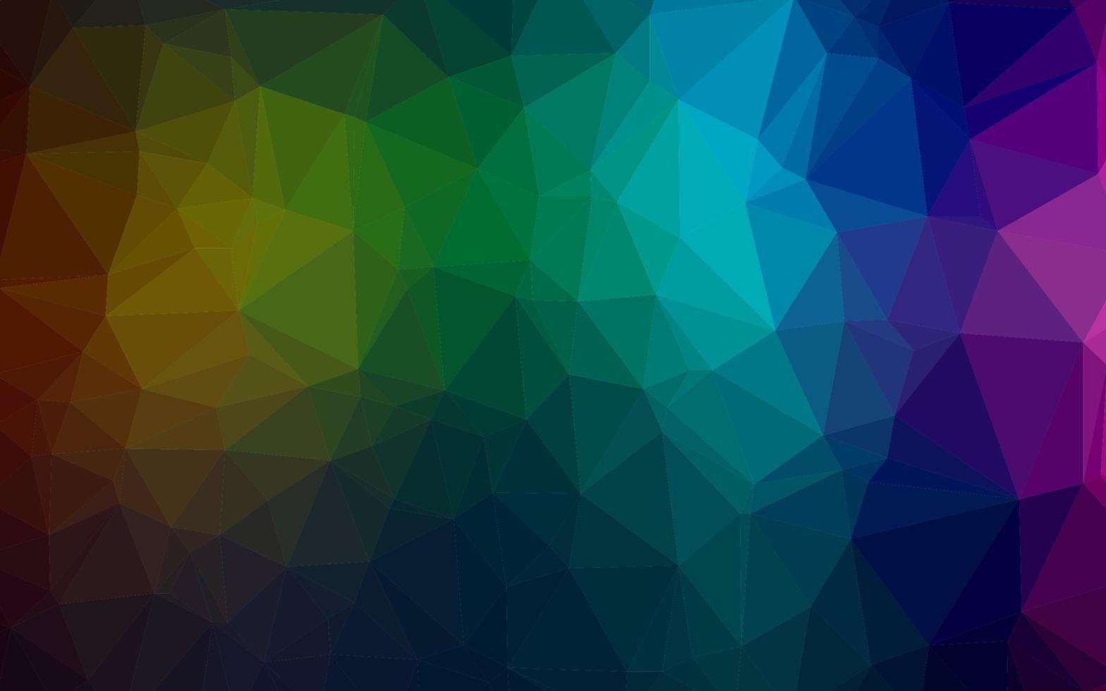 Dark Multicolor, Rainbow vector shining triangular template.
