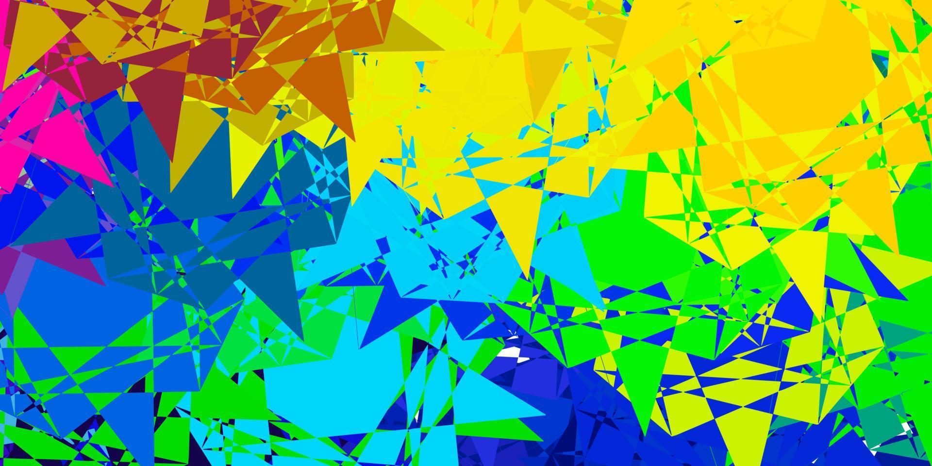 Light Multicolor vector background with triangles.