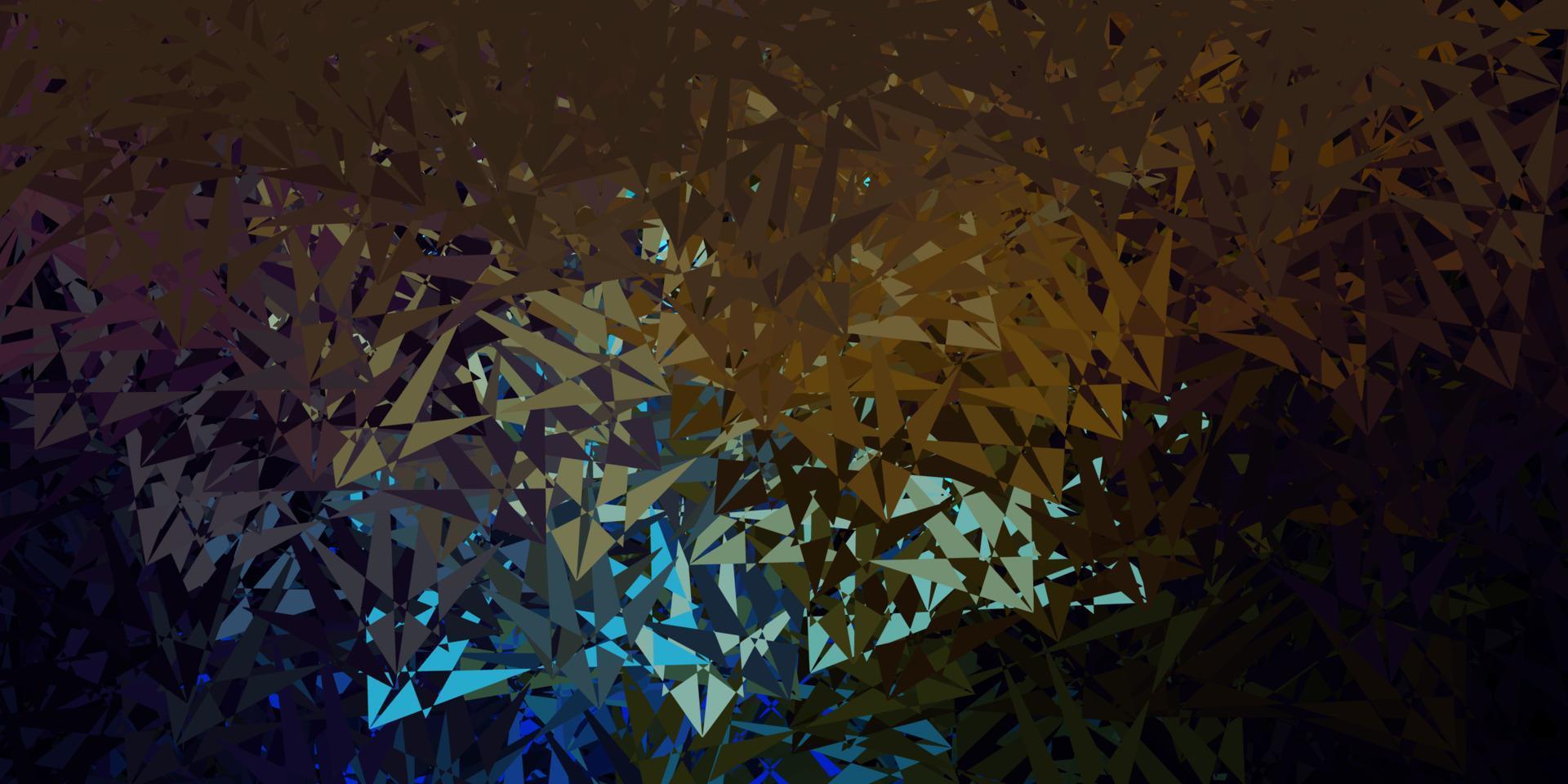 Dark multicolor vector background with triangles.